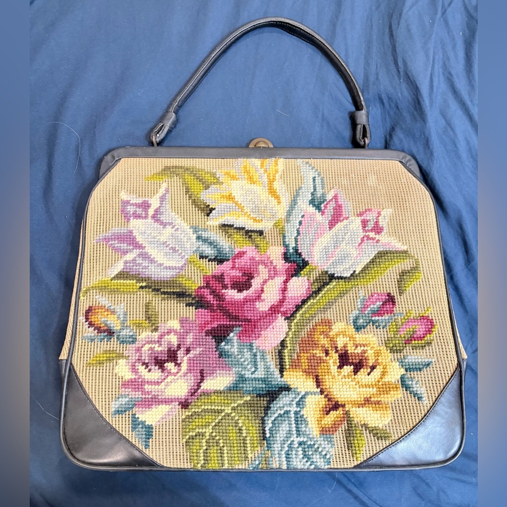 VTG embroidered purse, bag 1950’s